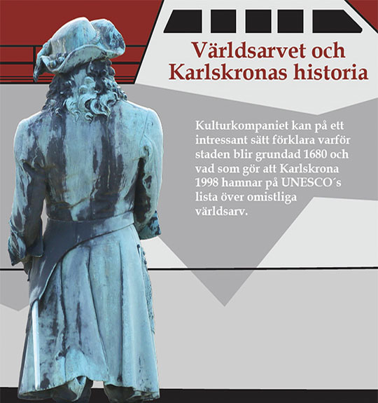 Kulturkompaniet kan på ett intressant sätt förklara varför staden blir grundad 1680 och vad som gjorde att Karlskrona 1998 hamnade på UNESCO´s lista över omistliga världsarv.
