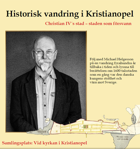 Följ med på en vandring fyrahundra år tillbaka i tiden. Lyssna till berättelsen om 1600-talsstaden som en gång var den danska kungens stolthet och värn mot Sverige.